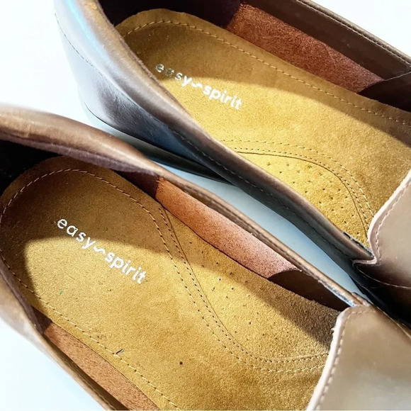 Easy Spirit Abide Smooth Brown Slip On‎ Loafer Size 9 WW Extra Wide New In Box - Picture 9 of 13